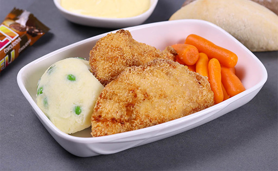 Kuřecí řízek s bramborovou kaší