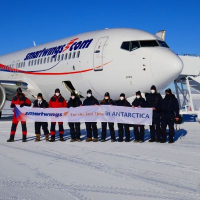 Boeingem 737 MAX přistál na Antarktidě