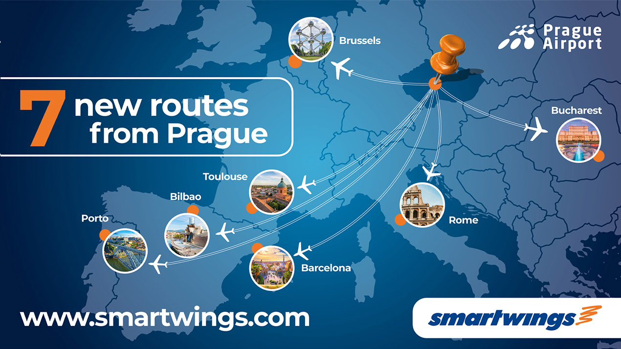7 new routes from Prague 7 new routes from Prague