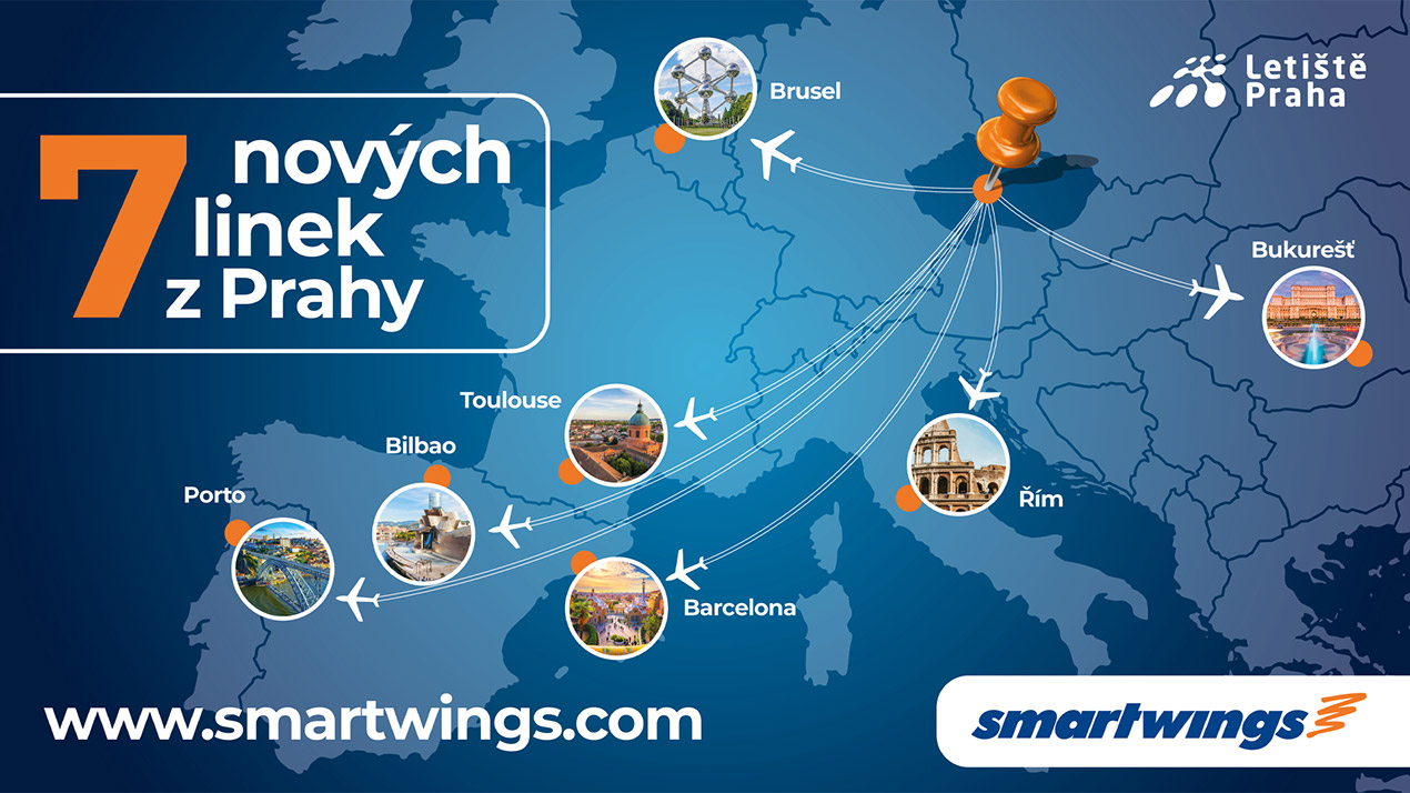  7 nových linek z Prahy